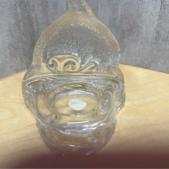 Partylite Dolphin Clear Glass Ocean Waves Tealight Candleholder - Picture 4 of 6